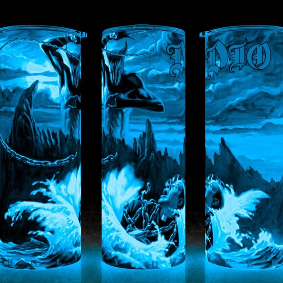 Glow in the Dark Dio Band - Holy Diver Heavy Metal Cup Mug Tumbler 20oz - Picture 1 of 4